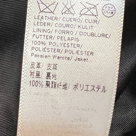 Topshop Women’s Genuine Leather Moto Biker Jacket Black Size US 8 UK 12 - Picture 6 of 13